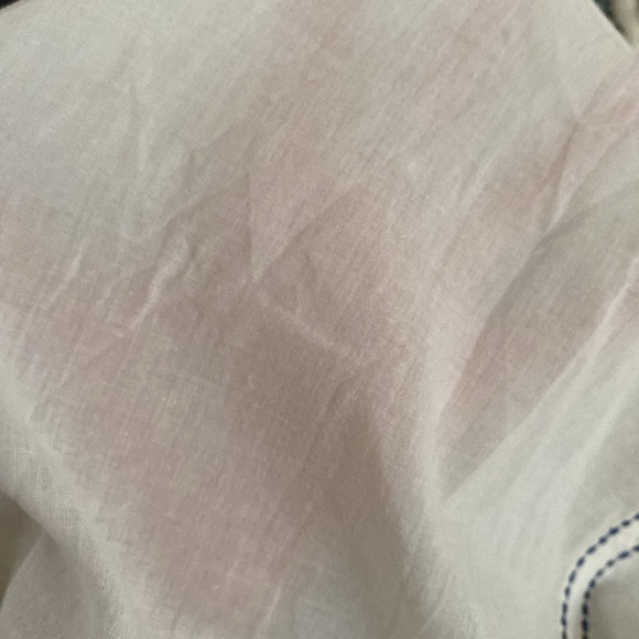 Beautiful beaded tunic blouse from Luna Moon size S blue and off white hue - Picture 8 of 8